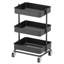 Petit chariot utilitaire à 3 niveaux avec roulettes silencieuses, rangement réglable, noir-1305850918-1305850939