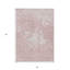 Tapis intérieur lavable abstrait rosé 5 pi x 8 pi rose et ivoire