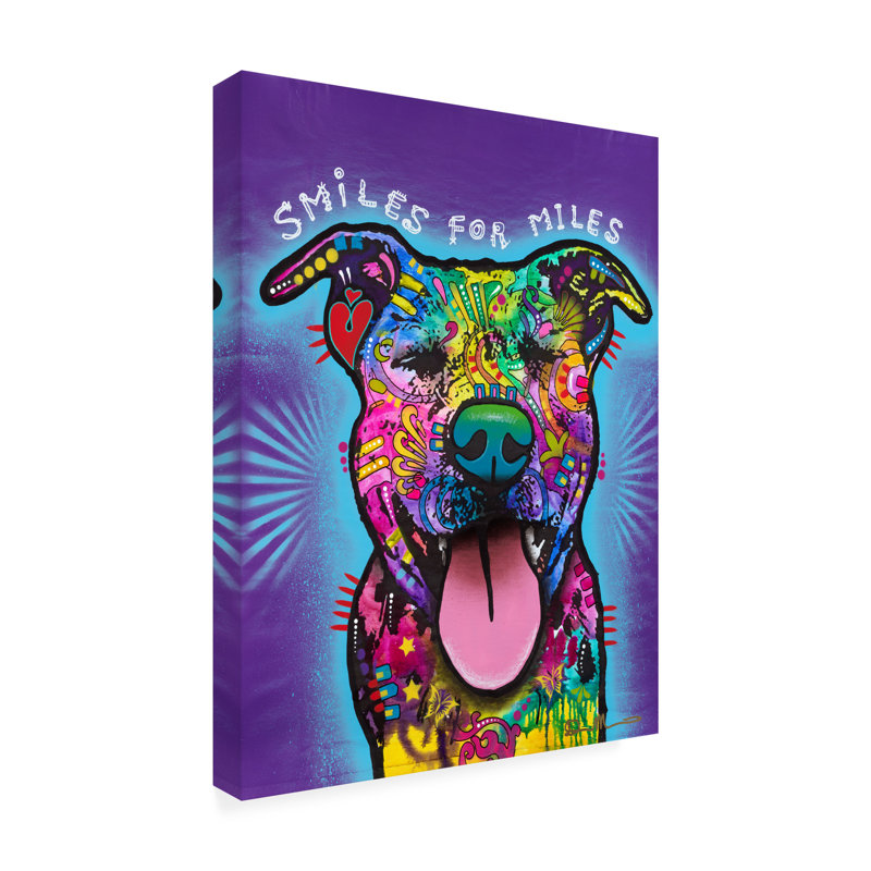 «Halaya Smiles for Miles» par Dean Russo - impression sur toile tendue, H 19 po x l 14 po x P 2 po