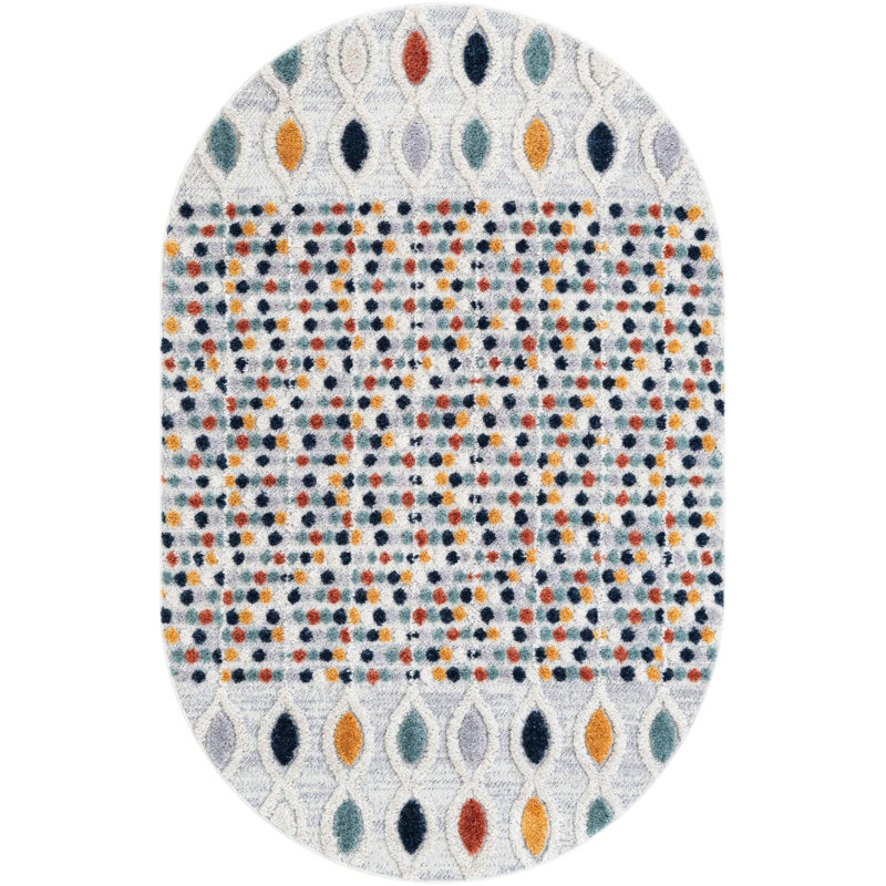 Shibani Abstract Indoor Rug, Oval 5'3" x 7'10"