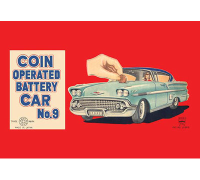 Coin Operated Battery Car No.9 - Unframed Advertisements