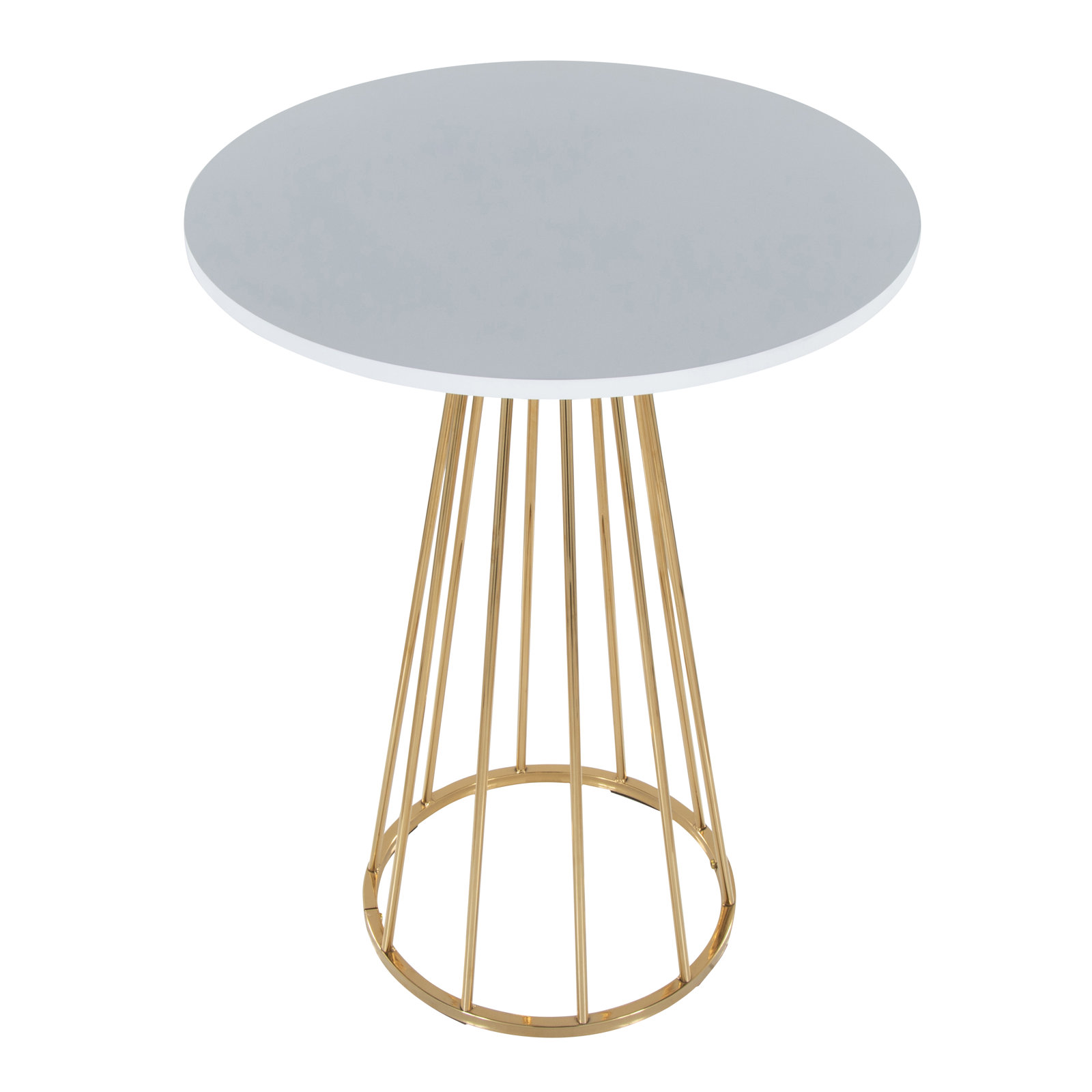 Canary Cosmo Counter Table, Gold, White, 36"