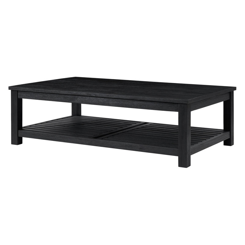 Newcastleton Solid Wood Single Coffee Table, Alto Black