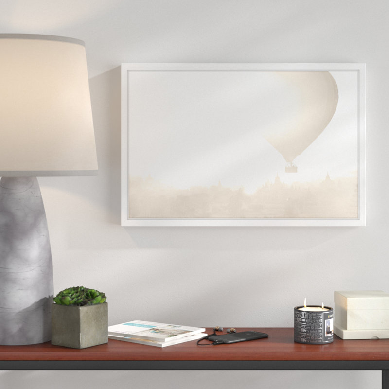 «Wanderlust» - Imprimé, H 12 po x l 18 po x P 1,5 po, Papier avec cadre blanc