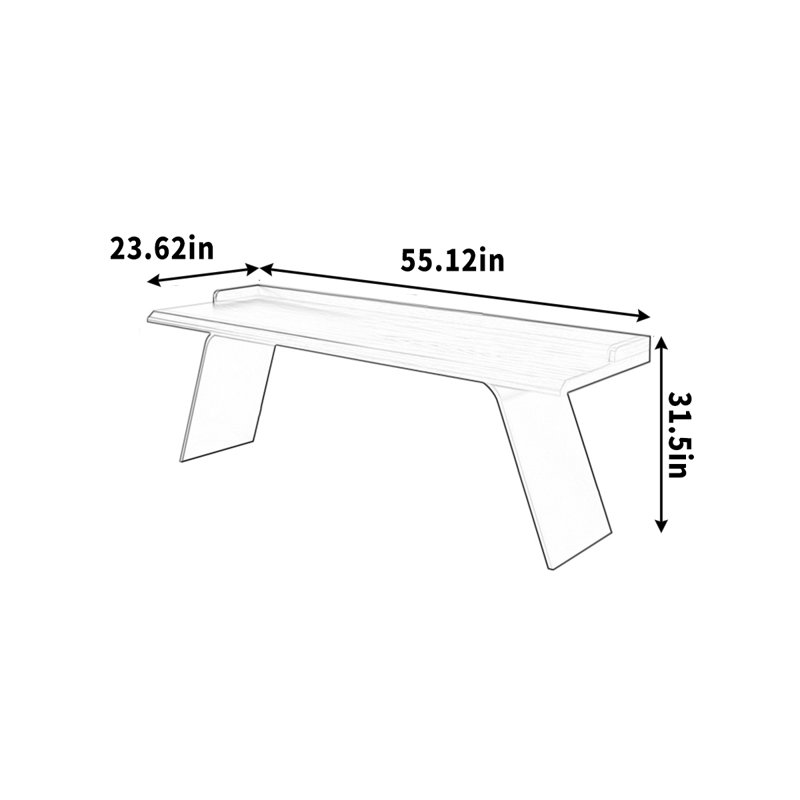Pieds en fer de qualité supérieure, H 31,5 po x l 55,12 po x P 23,62 po