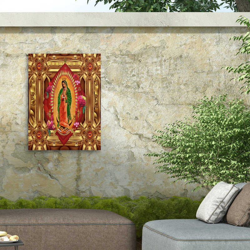 Marcus Jules, Notre Dame de Guadalupe, toile d'extérieur, H 14 po x l 19 po