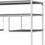 Bibliothèque rustique en chêne gris et à 8 tablettes - système de support décoratif géométrique, construction en métal, bibliothèque réglable en bois, bibliothèque captivante, construction intégrée, pour rangement en boîte