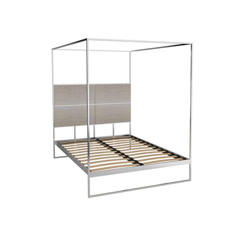 Euclid Bed, Double (4'6), Silver