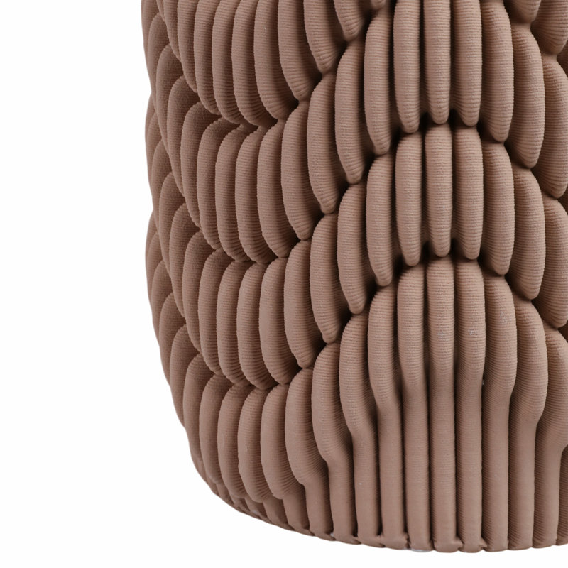 Orren Ellis Lizarraga 3D Printed Porcelain Vase, 12" H x 8" W x 8" D
