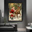 Père Noël rétro noir encadré avec art mural de style rétro-1450233265