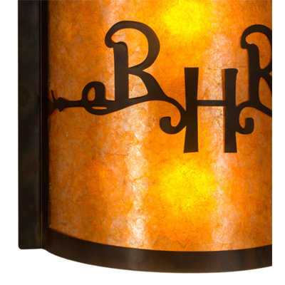 Ridin Hy Personalized 2 - Light Flush Mounted Sconce