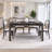 Rectangular Dining Table with Adjustable Feet-962649171