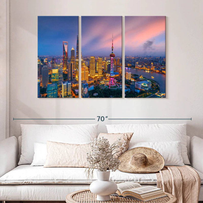 Rorry Shanghai Aerial View, 32" H x 50" W