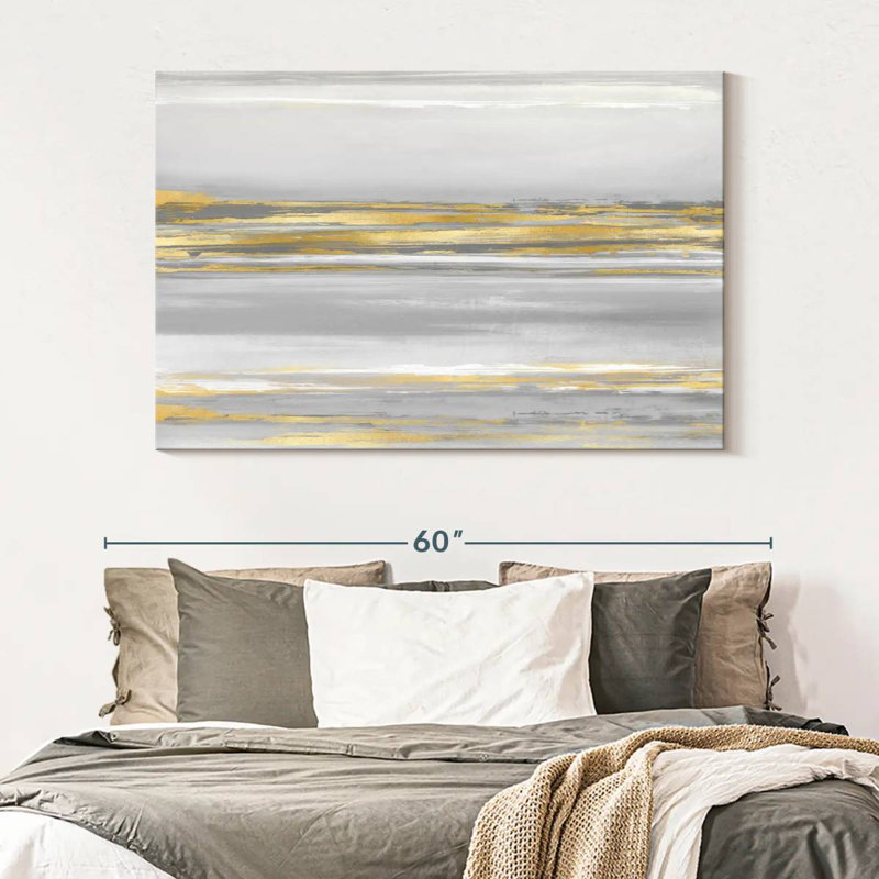 Subtle Reflections With Grey, 34" H x 51" W