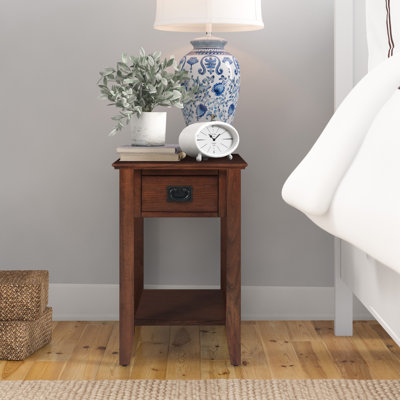 Burrell 4 Legs End Table with Storage by Alcott Hill