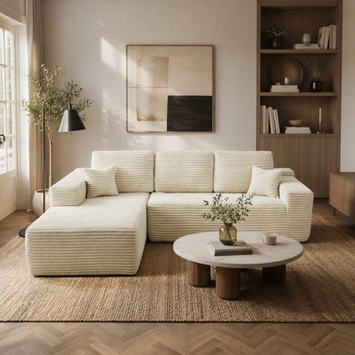 Canapé modulaire en L Cloud - Canapé modulaire moderne à assise profonde, aucun assemblage requis pour le salon et la chambre à coucher