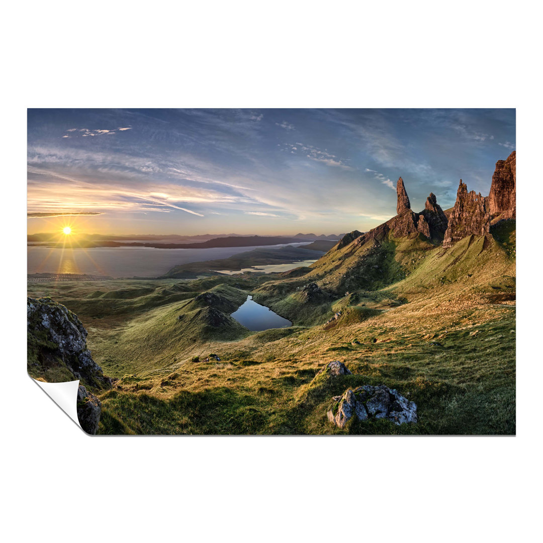 Panther Print Fine Art Prints Sunrise Over Old Man Of Storr Scotland Highlands Artistic Unframed Poster, Pictures For Home Walls, Bedroom, Living Room