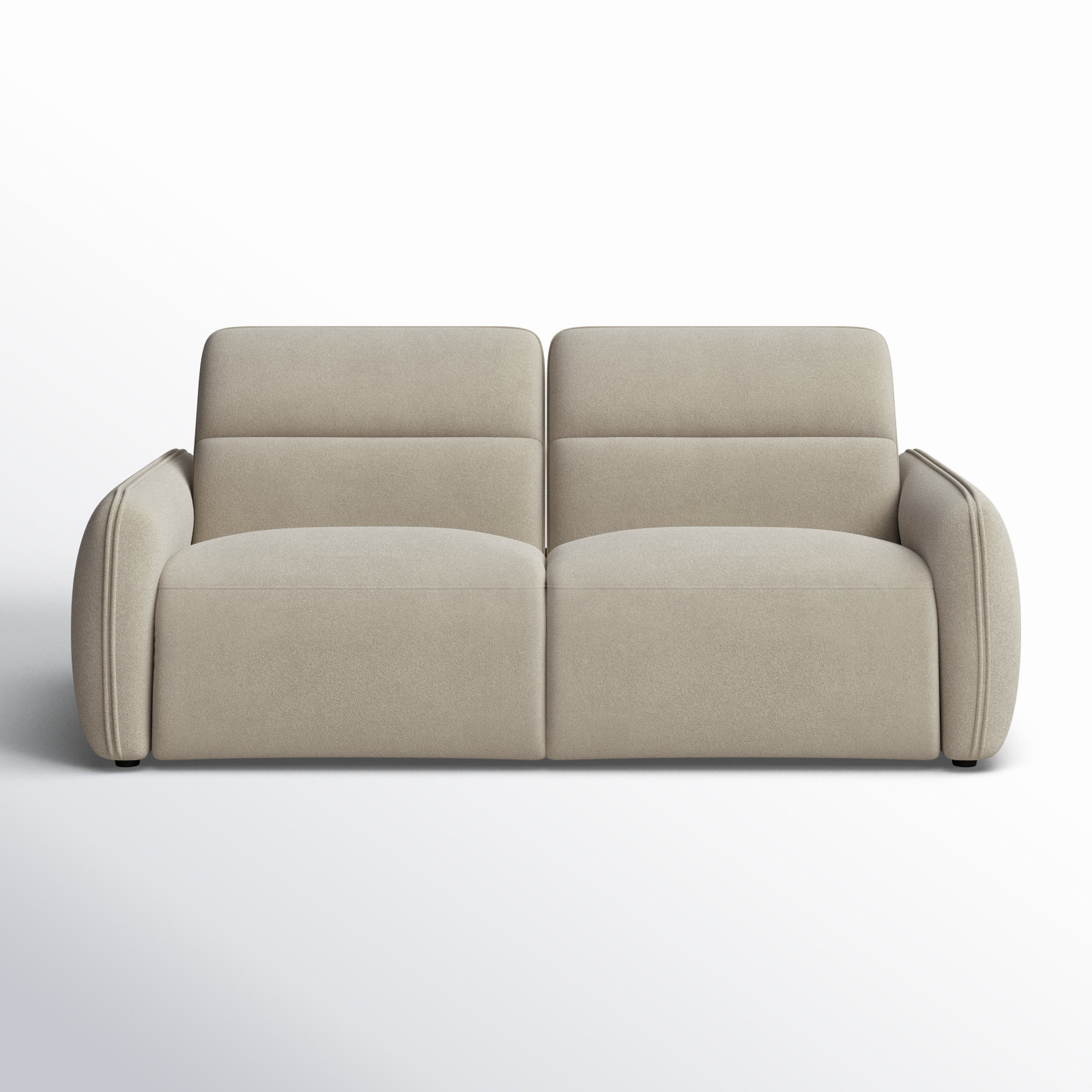 Bayne Reclining Upholstered Sofa, Elite Sand Chenille