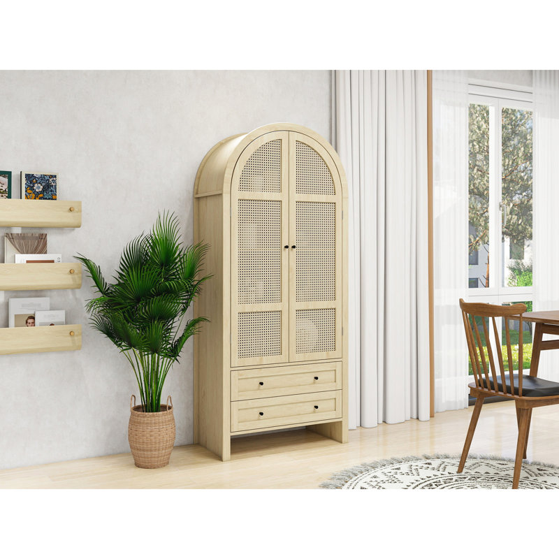 Armoire de rangement arquée 70,28 po avec 2 tiroirs, tablettes réglables, porte, hauteur 69,02 po, largeur 15,29 po, profondeur 30,97 po, charnière en métal polyvalente pour garde-manger polyvalente, processus, espace pour robot nettoyeur