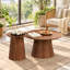 Ensemble de 2 tables de salon rondes avec table basse et table d'appoint