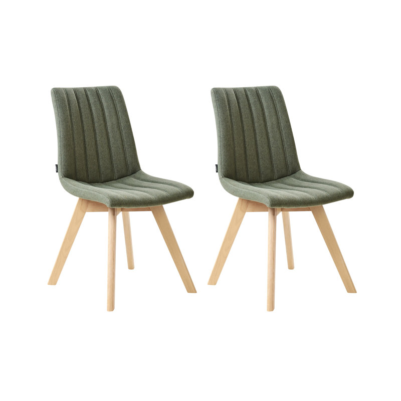 Set of 2 Dining Chairs CALGARY II Fabric , Green