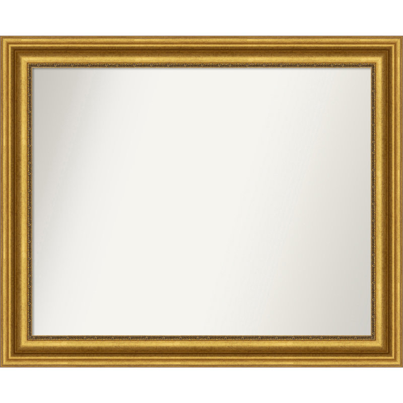 Miroir de salle de bain Jashawna, 32,75 po x 39,75 po, Doré