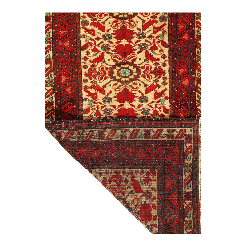 Mirsade Hand Woven Cotton and Wool Oriental Area Rug