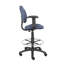 Chaise à dessin Jea, accoudoirs réglables, tweed bleu, repose-pieds rond-118318900