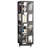 4 All Rotating Bookshelf With 360 Wheels, Easy Assembly, Design, White Color, Small Footprint And High Space Efficiency Book Rack Large Size, Black Smooth Rotation For Access-122505499