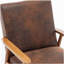 Fauteuil de style Mid-Century moderne de 25,38 po de largeur, brun clair-1351226491