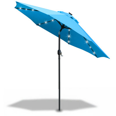 Balkar 9ft Lighted Tilt Market Umbrella