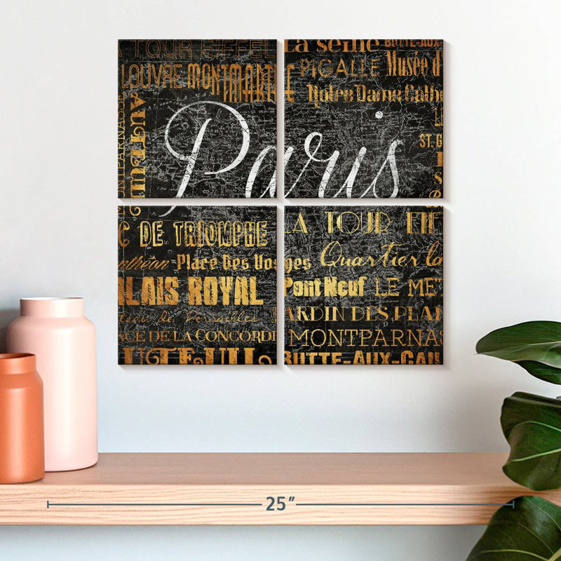 Nicci Paris Text, 18" H x 18" W