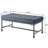 Grey Bedroom Bench With Industrial Appeal And Durability Metal Frame