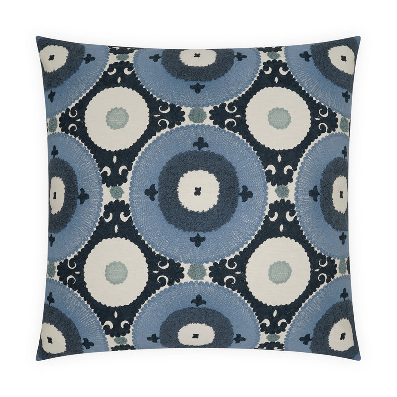 Kasbah Square Pillow Cover & Insert, Azure, Square 22"