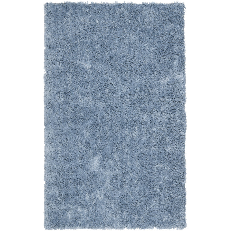 Assar Handmade Tufted Light Blue Area Rug, Rectangle 2'6" x 4'