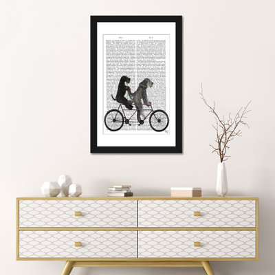 Fab Funky " Schnauzer Tandem, Print BG " by Fab Funky