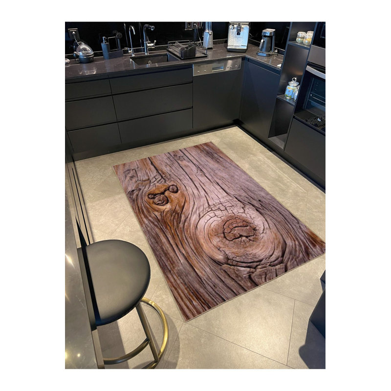 Tapis tissé lavable à la machine, Carré 3 pi 11 po