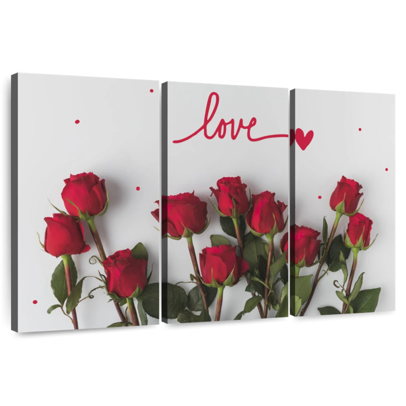 Harnek Love Red Roses, 42" H x 65" W