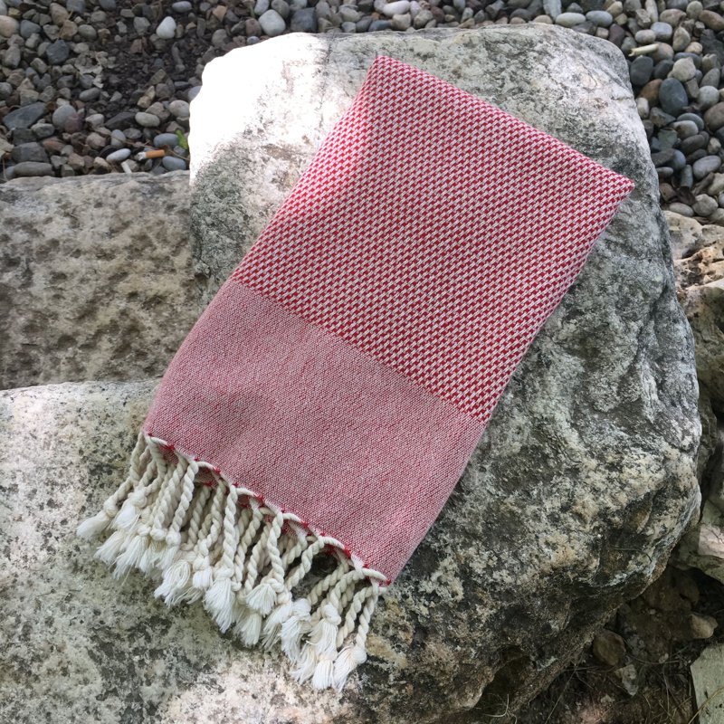 Cotton Bath Towel, Red