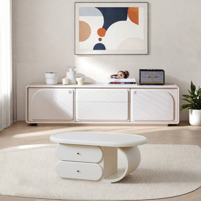 Premium Wood TV Stand and Coffee Table Set