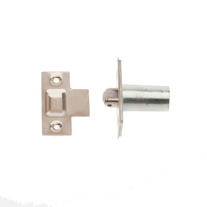 Olaf Adjustable Roller Catch Lock, Nickel Plate