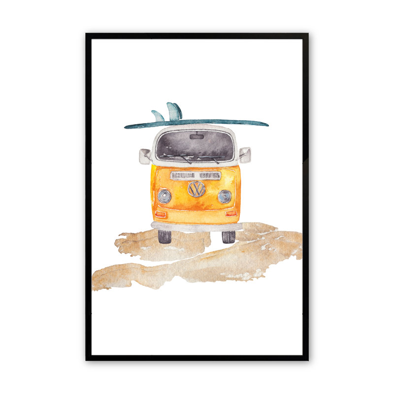 «Pancoast Going Surfing» par Lauren Thomas, Noir satiné, H 14 po x l 11 po x P 1,25 po