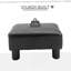 Ottoman Foot Rest, Small Foot Stool with Faux Leather Upholstery