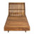 Outdoor Chaise Lounge Chair With 6-Position Adjustable Backrest,Acacia Solid Wood
