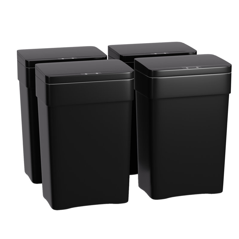 Poubelle de cuisine 13 litres avec couvercle en plastique 13 gallons avec couvercle, Noir