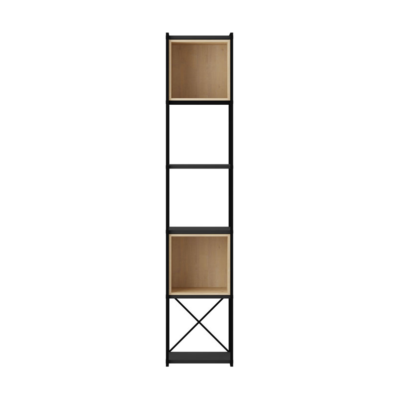 Irina 179cm H x 36cm W Metal Bookcase