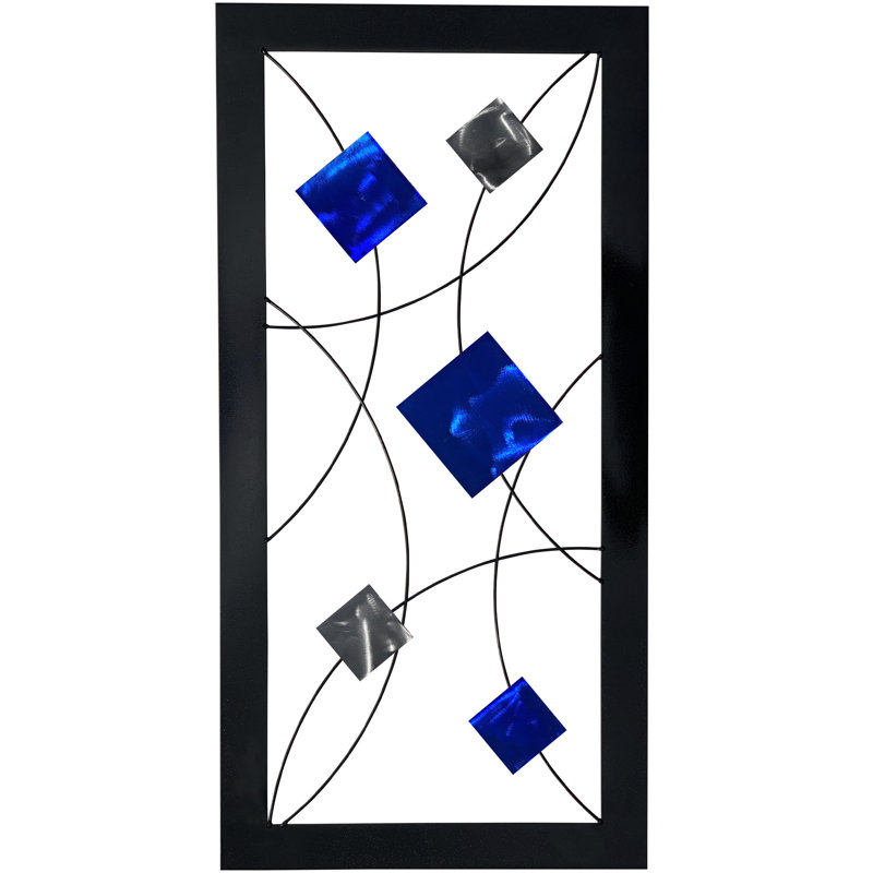 Décoration murale interchangeable en métal William, Bleu bonbon
