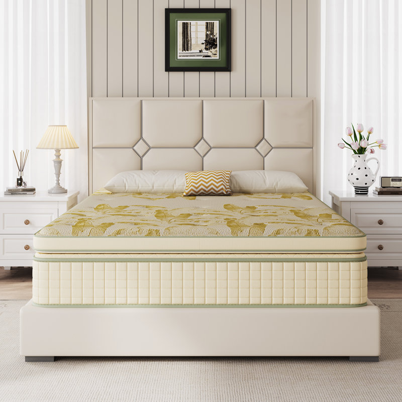  13"Medium Euro Top Memory Foam Hybrid Mattress，CertiPUR-US®，Bed-in-a-Box, Queen