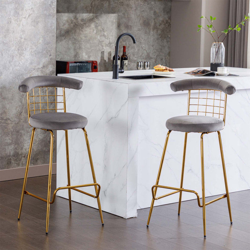 Tabouret de bar 32 po Quincella, Gris
