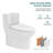 Standard 1.1/1.6 Dual-Flush GPF Ceramic Elongated Floor Mounted One-Piece Toilet (Seat Included)